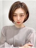 ★くびレイヤーエモージュ斜めバングイメチェン愛されショート