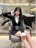 就活シンプルブラウン_メルティカラー似合わせカットセミロング