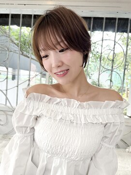 ロンド エメ 柏(Lond aimer) ウェーブミディアム似合わせカットメルティカラーショート/柏柏