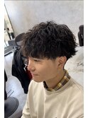 波巻きパーマ