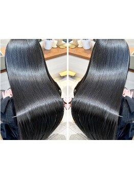 気になる白髪をケアしながら上品な艶髪に。一人ひとりの髪に合わせた薬剤調合で色持ち/艶出し◎