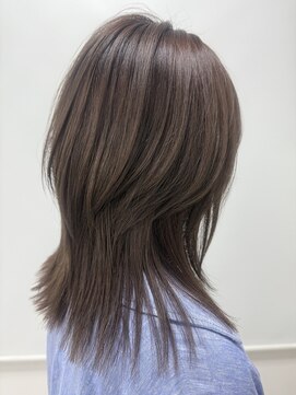 サロンドフィール 豊岡店(Salon de feel) #ミディアムウルフ#ピンクグレージュ#セットしやすい