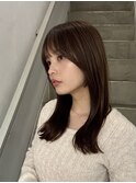 レイヤー/セミロングボブ髪質改善縮毛矯正白髪ぼかしショート