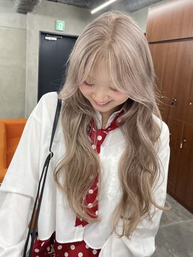 ニコ トウキョウ 渋谷(nico TOKYO) ダブルカラーミルクティーベージュピンクブラウン韓国レイヤー