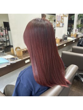 ブリーチなしレッドカラー