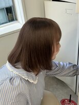 ペレ 渋谷(PELE) イメチェン/ピンクベージュ/アンブレラカラー/前髪/渋谷