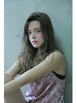 イグレックビス(igrek bis) IGREKBISジグザグバング×ブルージュ×3Dカラー×ミニマムボブ