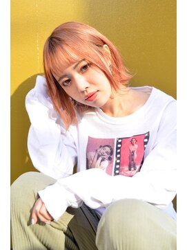 シエナ 渋谷(Siena) Siena ゆるめ外ハネボブ×透け感オレンジ　渋谷