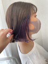 ヘアーリビングリコ 新潟笹口店(hair living Liko) Olive beige×inner purple