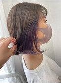 Olive beige×inner purple
