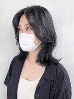 アイティー バイ アルバム 中野店(IT by ALBUM) くびれレイヤー_ミニウルフテラコッタくすみブルー_ba339561