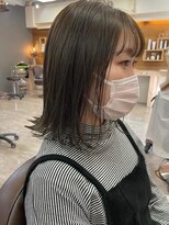 ヘア プロデュース キュオン(hair produce CUEON.)&nbsp;ロブ×オリーブベージュ