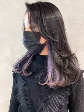 アイティーバイアルバム 松戸店(IT by ALBUM) レイヤーインナーパープル_くびれヘアビタミンカラー_ba335121
