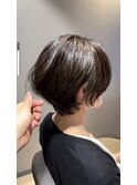 キレイめショート/ハンサムショート/グレージュ/つくば美容室