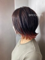 ブロカント ラックスビー 立川北口店(BROCANTE LUXBE) インナーカラー pink ピンク ボブウルフ 襟カラー 派手髪