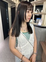 ペレ 渋谷(PELE)&nbsp;kya99_  斜めバング/グレージュカラー/デザインカラー/渋谷