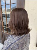 ミディアムボブ秋カラー