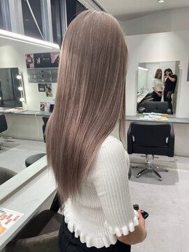 キング 梅田(K!ng) 【梅田】ダブルカラーケアブリーチミルクティーベージュ