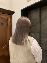 テテ ニコ(tete nico)&nbsp;切りっぱなし　×    透けるグレージュ