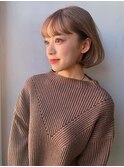 韓国風ハイトーンボブ
