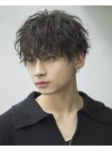 波巻きパーマメンズツイストスパイラルパーマツーブロック