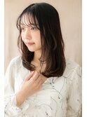 シースルー前髪オンブレ前下がりレイヤーカールY大宮20代30代