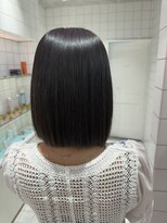 ロンドルーチェ 心斎橋(Lond luce)&nbsp;ダークアッシュ/ミディアムレイヤーカット［髪質改善/縮毛矯正］