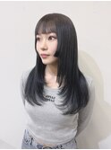 【髪質改善】姫カットレイヤー/ブルーカラー/韓国ヘア/@SARASA