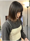 レディース ミディアム 顔まわりレイヤー