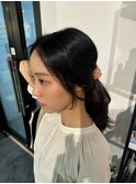 長崎　結んでも可愛い顔周りカット