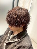 韓国マッシュスペインカールスパイーキーショートブルーブラック