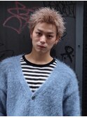 スパイキーショートフェザーパーマメンズショート