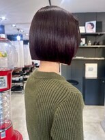 ナービス(NARVIS)&nbsp;切りっぱなしボブ/ワインレッド/艶髪