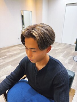 クラネ(CLANE.) ミルクティーブラウン/メッシュ/テーパーフェード