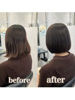 ヘアサロン ドットプラス 町田店(dot. plus)&nbsp;黒髪カタログ/クラゲヘアー/オリーブグレー/町田