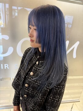 ヘアースペースブルーム ヒーロー 園田店(HAIR SPACE BLOOM hero) 【園田/ブリーチカラー】ブルーカラー