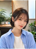 ショートボブ髪型20代30代40代50代前髪あり前髪なし面長丸顔