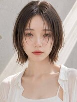 ヴェイン 渋谷(vain)&nbsp;くびれボブ センターパート 外ハネレイヤー ショコラブラウン