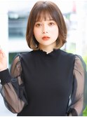 ボブミディアム髪型【30代40代50代】ストレートパーマ