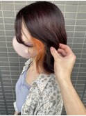 ピンクカラー×インナーオレンジ