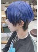 ブラックANDネイビーカラー/ツートンカラー　ウルフショート