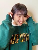 トップヘアー スパアンドリラクゼーション 安城(spa&relaxation)&nbsp;丸み耳掛けショートボブ前髪インナーカラー