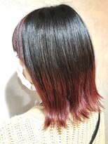 セシルヘアー(CECIL hair)&nbsp;【CECIL 下北沢】グラデーションカラー×レッド×ミディアムボブ