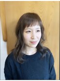 抜け感バングスタイル