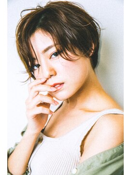 リノナ(Linona) 前髪なし ハイライトショート ブラウンベージュ【LINONAMiyuki】