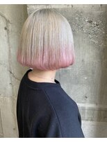 ガルボ ヘアー(garbo hair)&nbsp;ホワイトカラー10代20代裾カラーピンクカラーペールトーン