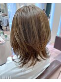 外はねレイヤーカット/癖毛カット