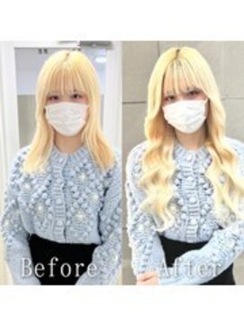 エクステ専門店あるじゃんすー 宇都宮店 ホワイトブロンド#シールエクステ#韓国#ふんわりカール#宇都宮