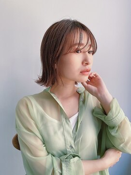 フィルムス 表参道(FILMS) レイヤーカット/ウェットへア/オリーブベージュ/表参道