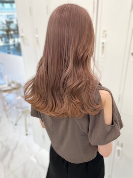 ランテルディ 渋谷(LANTERDIT) ミルクティーベージュカラー 透明感 20代30代 ロングヘア